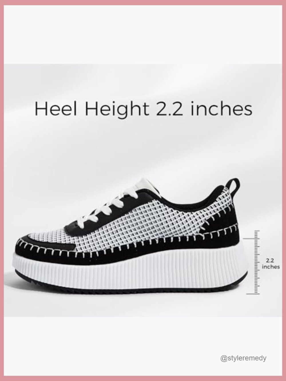 Women's Platform Sneakers Rhinestone Fashion Chunky Casual Retro Braided - Picture 4 of 7